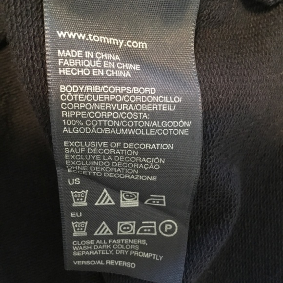 Tommy Hilfiger Button Down Jacket Knitted Neck/ Wristbands Navy Blue Size L - Picture 4 of 4